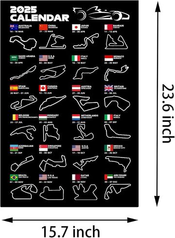 F1 Poster Track Wall Art Picture for Boys Room Office Decor Formula 1 Merchandise Racing Gift （23.6X15.7 inches） in Saudi Arabia