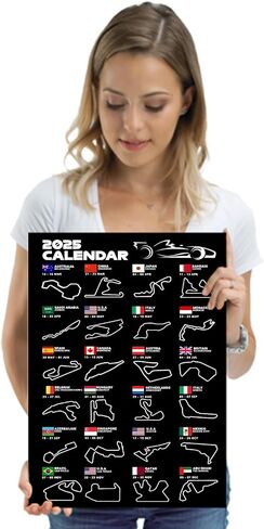 F1 Poster Track Wall Art Picture for Boys Room Office Decor Formula 1 Merchandise Racing Gift （23.6X15.7 inches） in Saudi Arabia