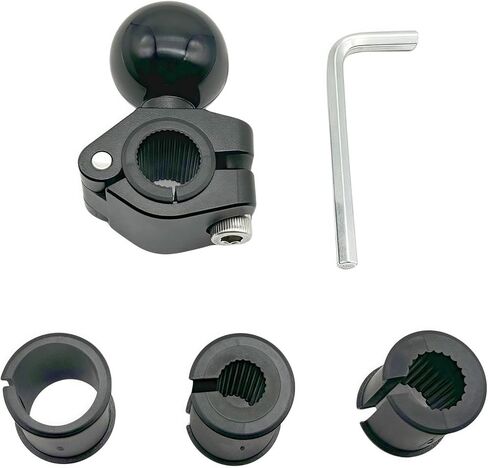 ‌ moutorcycle aluminy alloy alloy mini mini base with 1 "tpu ball ، fits 0.39"/10 مم ، 0.47 " in Kuwait