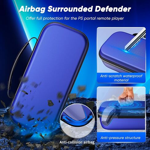 12 in 1 Accessories Set for Playstation Portal, Hard Carrying Case for PS Portal with Clear Skin Case for PS5 Portal, 2 Screen Protector with 4 Thumb Grip, Light Gray in Saudi Arabia