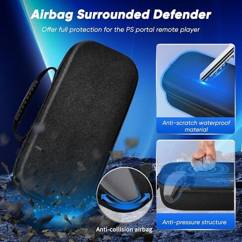 12 in 1 Accessories Set for Playstation Portal, Hard Carrying Case for PS Portal with Clear Skin Case for PS5 Portal, 2 Screen Protector with 4 Thumb Grip, Light Gray in Saudi Arabia