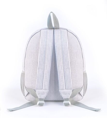 MT World Personalized Toddler Backpack for Girls 5-9 ، حقيبة ظهر Seersucker Daycare مع الاسم ، Preppy Packpacks Kids Bookbag للحصول على هدايا المدرسة اليومية والهدايا (Pink) in Kuwait