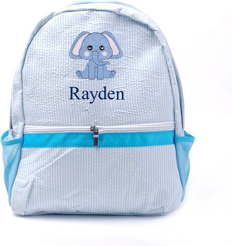 MT World Personalized Toddler Backpack for Girls 5-9 ، حقيبة ظهر Seersucker Daycare مع الاسم ، Preppy Packpacks Kids Bookbag للحصول على هدايا المدرسة اليومية والهدايا (Pink) in Kuwait