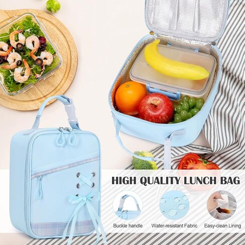 DIGOBAY Backpacks for Girls - 3PCS Girls Backpack with Lunch Box & Pencil Pouch School Backpacks for Elementary Middle High College School Bookbag for Teen Girl Kids Students Aquamarine-purple in Saudi Arabia