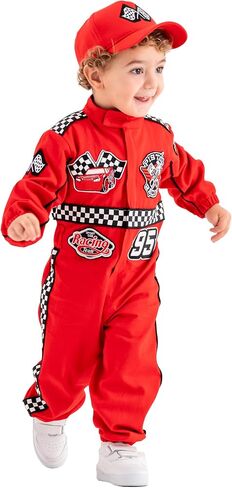 Handmade Race Car Driver Costume for Toddlers - Cars Baby Racing Outfit, Toddler Racer Suit in Kuwait