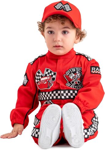 Handmade Race Car Driver Costume for Toddlers - Cars Baby Racing Outfit, Toddler Racer Suit in Kuwait
