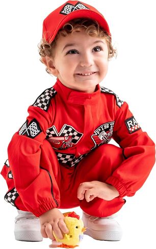 Handmade Race Car Driver Costume for Toddlers - Cars Baby Racing Outfit, Toddler Racer Suit in Kuwait