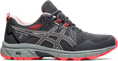 حذاء الجري Gel-Venture 8 للسيدات من ASICS، مقاس 5.5، أسود/وردي متجمد in Saudi Arabia