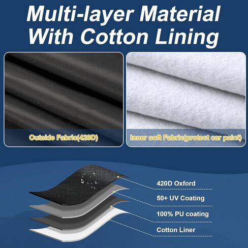 QUNSUNUS Jet Ski Cover for Yamaha VX and VX Deluxe 2015-2020, Waterproof VX Deluxe Cover with Cotton Lining, All Weather Waverunner Cover with Straps and Zipper in Kuwait