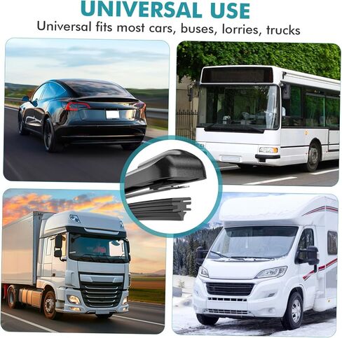 GLEAVI 5pairs Frameless Wiper Blades Refills Car Insert Rubber Strips Pack Easy Install in Saudi Arabia