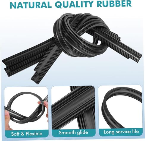 GLEAVI 5pairs Frameless Wiper Blades Refills Car Insert Rubber Strips Pack Easy Install in Saudi Arabia