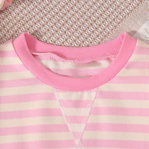 قمصان طويلة الأكمام للفتيات العصرية Crewneck Stripes Tops Teen Teen Girls Edger y2k الربيع من 6-14 سنة in Kuwait