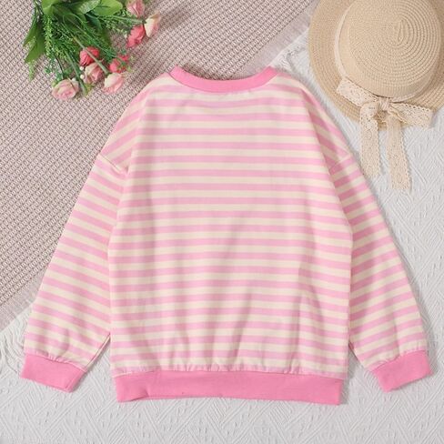 قمصان طويلة الأكمام للفتيات العصرية Crewneck Stripes Tops Teen Teen Girls Edger y2k الربيع من 6-14 سنة in Kuwait