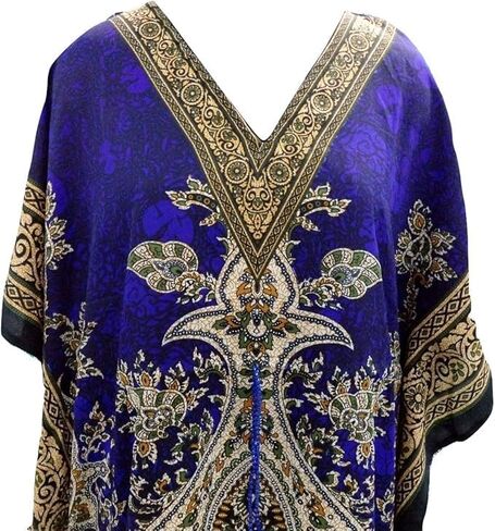 طباعة الأزهار الطويلة Caftan Tunic Dress Nightdress Beach Maxi Kaftan Nightwear بالإضافة إلى التستر على النساء in Kuwait