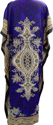 طباعة الأزهار الطويلة Caftan Tunic Dress Nightdress Beach Maxi Kaftan Nightwear بالإضافة إلى التستر على النساء in Kuwait
