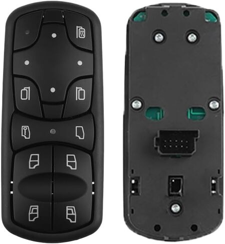9438200097 9438200197 10 Pins Right Hand Driving Electric Master Window Switch Car A9438200197 for Mercedes-Benz Actros MPII(Black-10 Pins) in Saudi Arabia