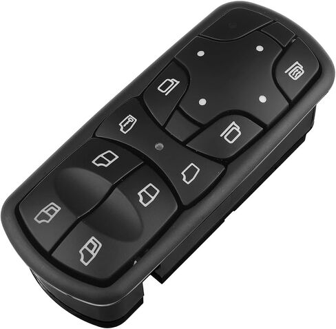 9438200097 9438200197 10 Pins Right Hand Driving Electric Master Window Switch Car A9438200197 for Mercedes-Benz Actros MPII(Black-10 Pins) in Saudi Arabia