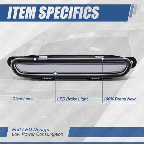 Auto Dynasty Full LED Black Housing 3rd Third Tail Brake Light Rear Center High Mount Stop Lamp Compatible with Charger 06-10 in Saudi Arabia