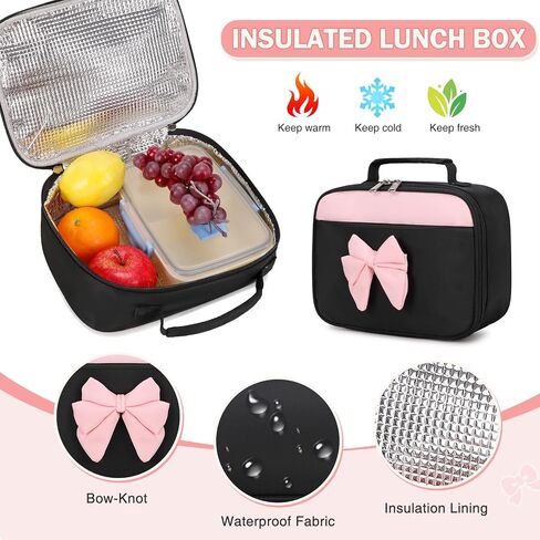 4PCS Girls Backpack for School, Kids Backpack for Girls with Lunch Box and Pencil Case, Girl Bookbag Schoolbag for Preschool Elementary Primary Middle School in Saudi Arabia