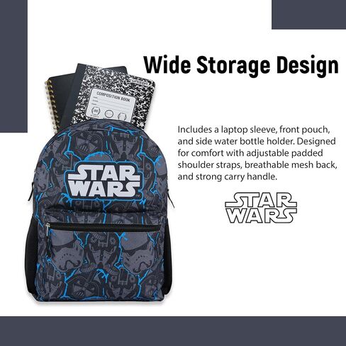 STAR WARS Allover Print Backpack - Darth Vader, Storm Trooper, Yoda, Luke Skywalker, Han Solo and Chewbacca - Adult and Kids School Bag in Saudi Arabia