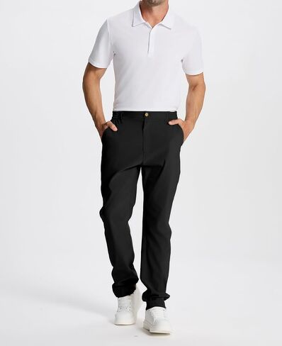 Susclude Chinos Pants Men - Straight Fit Work Pants Stretch Casual Golf Dress Office Pants for Men 2025 in Saudi Arabia