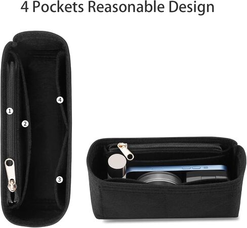 Purse Organizer Insert for CHANEL 19 Flap Bag Organizer Insert Handbag (Beige, Small) in Kuwait