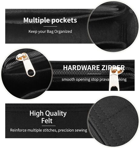 Purse Organizer Insert for CHANEL 19 Flap Bag Organizer Insert Handbag (Beige, Small) in Kuwait