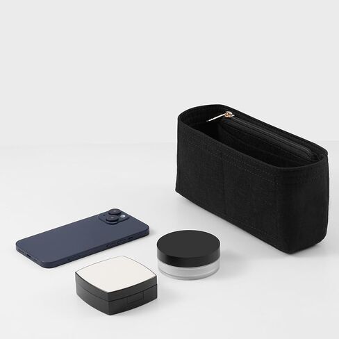 Purse Organizer Insert for CHANEL 19 Flap Bag Organizer Insert Handbag (Beige, Small) in Kuwait