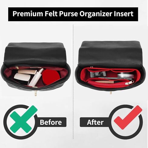 Purse Organizer Insert for CHANEL 19 Flap Bag Organizer Insert Handbag (Beige, Small) in Kuwait
