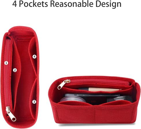 Purse Organizer Insert for CHANEL 19 Flap Bag Organizer Insert Handbag (Beige, Small) in Kuwait