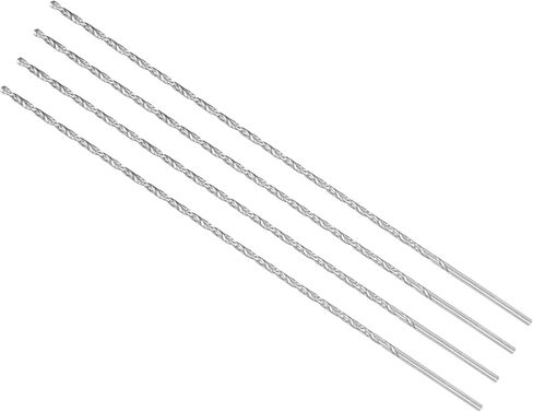 Extra Long Twist Drill Bits 4.2mm x 200mm High Speed Steel Twist Drill Bit - (Applications: for Metal Woodwork Plastic Aluminum) 4-Pieces in Saudi Arabia