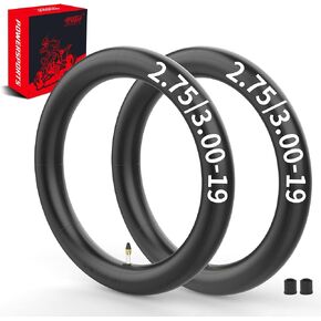 RUTU 2.75/3.00-19 Inner Tube (80/100-19, 70/100-19 dirt bike tube) with TR4 Straight Valve Replacement for CRF100F 125FB KLX250F KX TTR Motocross Pit Dirt Bike -19" Rim