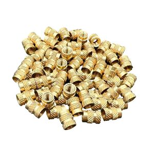 330 Pcs Heat Inserts Brass Threaded Insert Nuts M2 M3 M4 M5 Female Thread Knurled Nut Inserts Embedment Nut for 3D Printing Part
