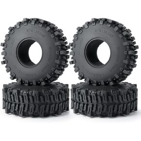 RC Rubber 1.9 Crawler Tires with Foam Insert 120MM 4PCS for 1/10 Scale Axial SCX10 Ⅲ AXI03007 RC Crawler Car Accessories