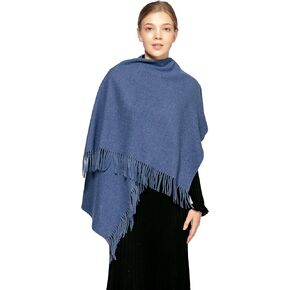 Womens Soft Pashmina Wrap Shawl Thick Scarf Warm Solid Color Stole with Tassel for Spring Fall Winter
