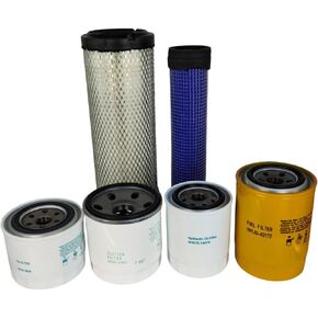 Complete Filter Service Kit Compatible with Kubota L3301 HST & L3901 HST Transmission TA040-93230 HH1J1-43172 HHK70-14073 HH164-32430 HH3A0-82623 Air Fuel Hydrostat Oil Hydraulic Filter Tractor
