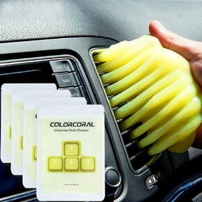 4Pack ColorCoral Dust Cleaner Keyboard Cleaning Gel Universal Cleaning Gadget Slime for Car Cleaning and Computer Dusting (4Pack)