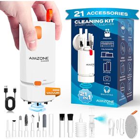 Aimzone Rechargeable Vacuum Cleaner Kit, Portable Deep Cleaning Dust Tool Dust, Multiple Functions Clean Set, Cleaner for Keyboard, Laptop, Phone, Electronics (White) in Kuwait