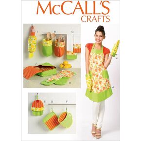 McCall Pattern Company M6978 Apron and Kitchen Accessories, One Size