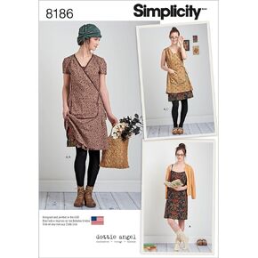 Simplicity 8186 Frock and Slip Dress Sewing Pattern for Women by Dottie Angel in Sizes P5 (12-20)