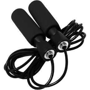 Jump Rope, Smooth Ball Bearing Tangle-Free Skipping Rope, Adjustable Jumping Ropes with Foam Handles, Ideal for Aerobic Exercise Like Boxing, Fitness and Endurance Training- Red