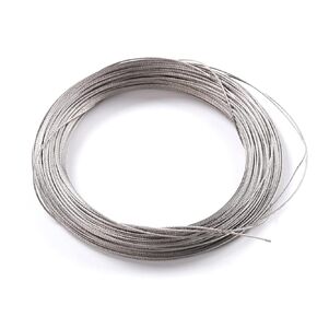 Bettomshin 1Pcs 174Ft 304 Stainless Steel Wire Rope, 1.2mm Dia Cable Rope Flexible for Deck Cable Railing, Outdoor Shades, DIY Balustrade