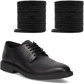 2 Pairs 3/32" Round Waxed Dress Shoe Laces, Adults Laces Replacement Strings for Cole Haan Business Oxford Shoes