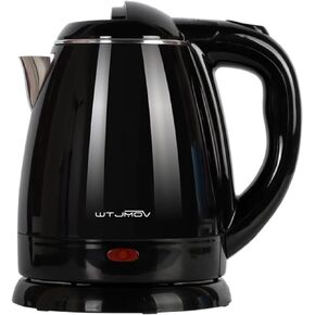 1.2L Electric Kettle Small, 40 Ounce Hot Tea Kettle Double Wall Stainless Steel, 1200W Electric Water Boiler Rapid-Boil Auto Shut Off White