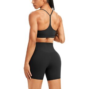 WodoWei Butterluxe Workout Sets for Women 2 Piece Gym Yoga Y-Back Sports Bra High Waist Biker Short Outfits