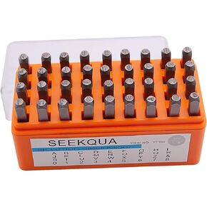 36PCS Letter and Number Steel Metal Stamp Capital Letter and Number Punch Set(A~Z, &, 0-8) with Storage Case for Jewelry Leather Wood Stamping (3mm) in Kuwait