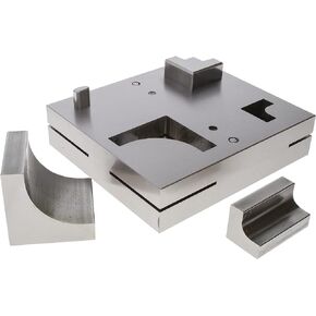 The Beadsmith Steel Circle Disc Cutter Set with 4 Punches and Die. Tool for Cutting Accurate Circles from: 1" to 2" Inches Using a Soft Metal Sheet up to 14 Gauge and Thinner