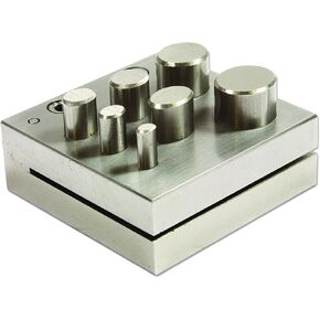 مجموعة قطع القرص الدائرية الفولاذية من بيدسميث مع 4 اللكمات والقالب. أداة لقطع الدوائر الدقيقة من: 1 بوصة إلى 2 بوصة باستخدام لوح معدني ناعم يصل إلى 14 مقياس وأرق in Kuwait