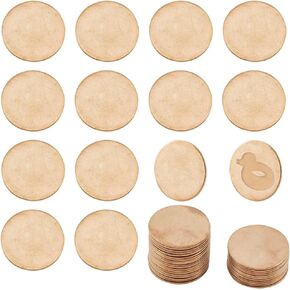 PH PandaHall 30pcs Brass Stamping Blanks, 25mm(1 Inch) Circle Metal Tags Golden Solid Blank Coins Jewelry Stamping Discs Round Blanks Tag Pendants for Earring Pendant Charm Jewelry Making, No Hole