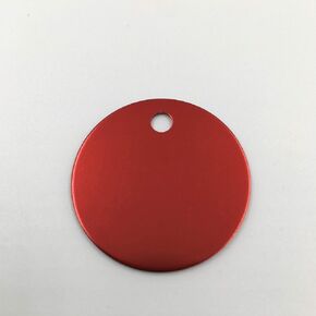 Colorful Round Anodized Aluminum Stamping Blanks Discs for Craft Projects Pets Tags 30mm (Pack of 10) (Black)